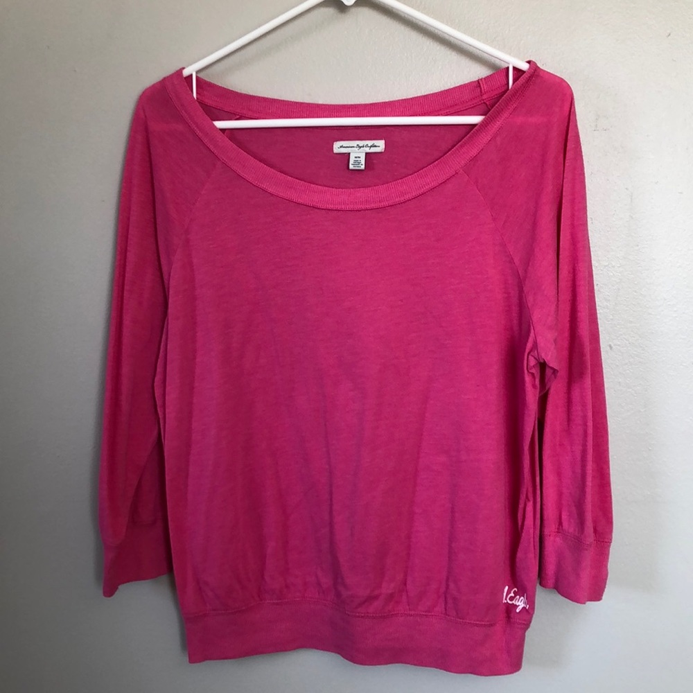 Pink 3/4 sleeve shirt